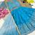 Skyblue chinon silk sequence embroidery work lehenga choli for kids