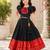 Black cotton narayan pet zari weaving boarder lehenga choli for kids