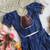 Blue cotton narayan pet zari weaving boarder lehenga choli for kids