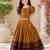 Mustard cotton narayan pet zari weaving boarder lehenga choli for kids