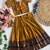 Mustard cotton narayan pet zari weaving boarder lehenga choli for kids