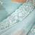 Sky blue georgette sequins saree with unstitched blouse piece.