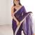 Purple tissue satin solid saree with unstitched blouse piece.