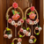 decorative peony chudi with parrot latkan hanging perfect for home decor  hanging for main door decor  (pack of 2)