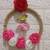 decorative peony chudi with parrot latkan hanging perfect for home decor  hanging for main door decor  (pack of 2)