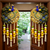  decorative peacock parrot pom pom latkan hanging  handmade toran door hanging (pack of 2)