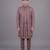 Pink jacquard open indowestern suit for men