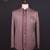 Pink jacquard bandhgala suit for men