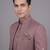 Pink jacquard open jodhpuri suit for men