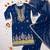 Royal Blue Pakistani Salwar Suit with Palazzo & Dupatta