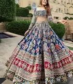 Royal Blue Navratri Lehenga Choli With Dupatta