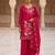 Ethnic Motifs Embroidered Sequined Scalloped Kurti with Palazzo & Dupatta