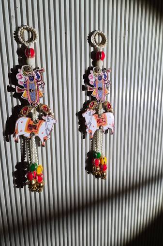 handmade traditional hanging for decoration  shubh-labh toran for home decor (pack of 2)