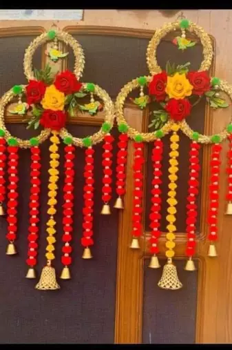 handmade hanging for home decorative wall hanging  diwali festival pooja room entrance door (pack of 2)