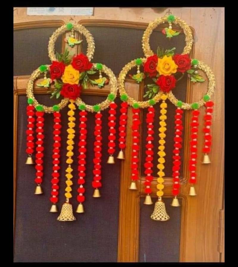 handmade hanging for home decorative wall hanging  diwali festival pooja room entrance door (pack of 2)