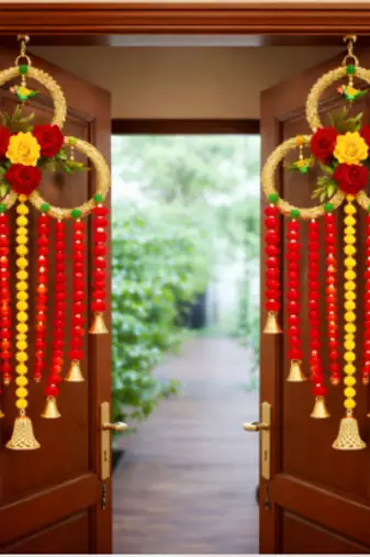 handmade hanging for home decorative wall hanging  diwali festival pooja room entrance door (pack of 2)