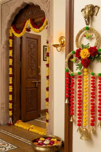 handmade hanging for home decorative wall hanging  diwali festival pooja room entrance door (pack of 2)