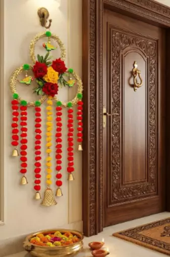 handmade hanging for home decorative wall hanging  diwali festival pooja room entrance door (pack of 2)