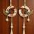 decorative shubh labh peacock pearl hanging for home entrance mandir decor traditional decoration (pack of 2) 