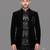 Black micro velvet open jodhpuri suit for men
