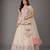 Off White Embroidered Cotton Silk Kurti Lehenga Set