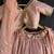 Peach Embroidered Chanderi Organza Lehenga Set