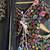 Black Multicolored Embroidered Organza Lehenga Set