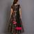 Black Multicolored Embroidered Organza Lehenga Set