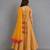 Mustard Yellow Embroidered Cotton Silk Lehenga Set