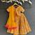 Mustard Yellow Embroidered Cotton Silk Lehenga Set