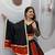 Black Color Real mirror work Silk Blend Navratri Lahenga Choli Set