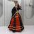 Black Color Real mirror work Silk Blend Navratri Lahenga Choli Set