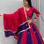 Rani Pink mirror work Silk Blend Navratri Lahenga Choli Set