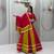 Red mirror work Silk Blend Navratri Lahenga Choli Set