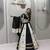 White mirror work Silk Blend Navratri Lahenga Choli Set