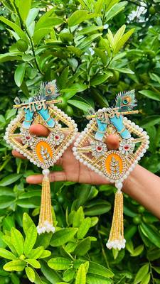 handmade traditional hanging for decoration  shubh-labh toran for home and decor  1