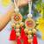 decorative pearl lotus shubh labh door hanging for home entrance mandir decoration (pack of 2) 