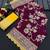 Wine hand dying & embroidery lace dola silk blend saree with blouse