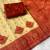 Chikoo top dyed weaving banarasi silk blend saree with blouse