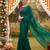 Rama green multicolor sequece embroidery work star georgette saree with blouse