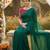 Rama green multicolor sequece embroidery work star georgette saree with blouse