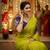 Yellow lemon multicolor sequece embroidery work star georgette saree with blouse