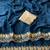 Petrol bluer zari embroidery work star georgette saree with blouse