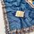 Petrol bluer zari embroidery work star georgette saree with blouse