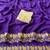 Purple zari embroidery work star georgette saree with blouse