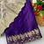 Purple zari embroidery work star georgette saree with blouse