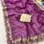 Wine zari embroidery work star georgette saree with blouse