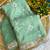 Rama green multicolor sequece embroidery work gold crush saree with blouse