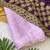 Lavender foil work moss chiffon saree with blouse