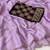 Lavender foil work moss chiffon saree with blouse